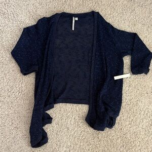 NWT LC Lauren Conrad Midnight Blue knit Cardigan Sweater large
